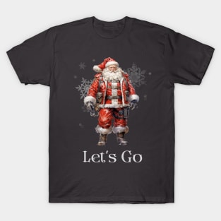 Christmas Eve Ready Santa T-Shirt